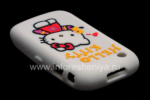 Photogallery for 硅胶套“凯蒂猫”，以BlackBerry 8520 / 9300曲线, 白 product
