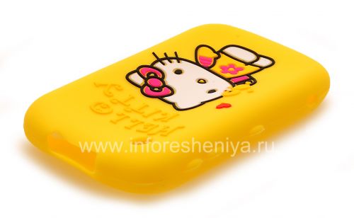 Photogallery for 硅胶套“凯蒂猫”，以BlackBerry 8520 / 9300曲线, 黄 product