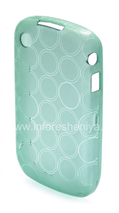 Photogallery for Silicone Case dikemas dengan pola &quot;Rings&quot; untuk BlackBerry 8520 / 9300 Curve, biru product