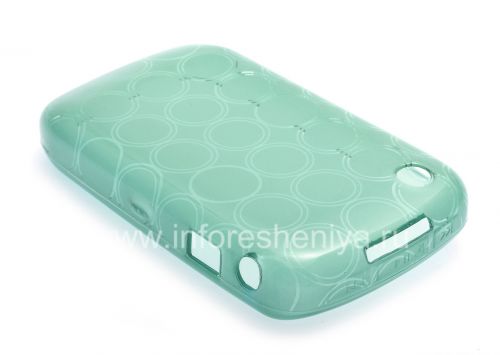 Photogallery for Silicone Case dikemas dengan pola &quot;Rings&quot; untuk BlackBerry 8520 / 9300 Curve, biru product