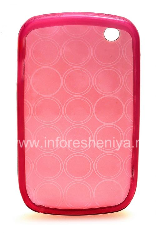 Photogallery for Silicone Case dikemas dengan pola &quot;Rings&quot; untuk BlackBerry 8520 / 9300 Curve, berwarna merah muda product
