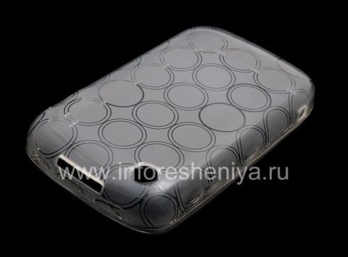 Photogallery for Silicone Case dikemas dengan pola &quot;Rings&quot; untuk BlackBerry 8520 / 9300 Curve, putih product
