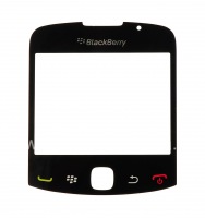 الشاشة الزجاجية الأصلية على بلاك بيري كيرف 3G 9300, أسود