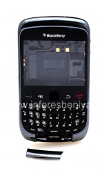 原来的外壳曲线BlackBerry 9300 3G, 黑暗的金属（木炭）
