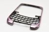 Photo 4 — Couleur corps (en deux parties) pour BlackBerry Curve 3G 9300, Bandeau rose métallisé bouchon rose