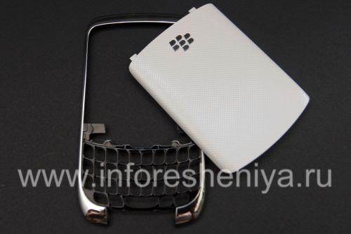 Photogallery for Farbkörper (in zwei Teilen) für Blackberry 9300 Curve 3G, Metallfelgen, Deckel weiß product