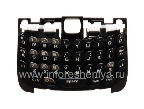 Photogallery for The original English keyboard with a substrate for the BlackBerry 9300 Curve 3G, The black product