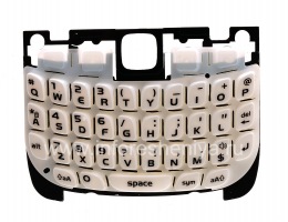 لوحة المفاتيح الإنجليزية الأصلي مع ركيزة للكيرف 3G بلاك بيري 9300, أبيض