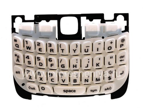 Photogallery for The original English keyboard with a substrate for the BlackBerry 9300 Curve 3G, White product