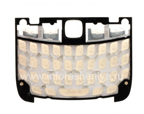 Photogallery for The original English keyboard with a substrate for the BlackBerry 9300 Curve 3G, White product