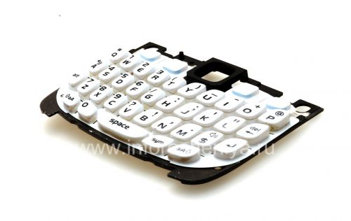Photogallery for The original English keyboard with a substrate for the BlackBerry 9300 Curve 3G, White product