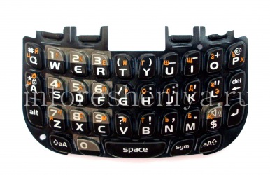Russische Tastatur BlackBerry 9300 Curve 3G (Stich), schwarz