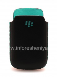 Original Leather Case-pocket Leather Pocket Pouch for BlackBerry 8520/9300 Curve, Sky Blue