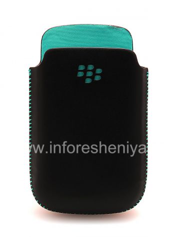 Kulit asli Kasus-saku Kulit Pocket Pouch untuk BlackBerry 8520 / 9300 Curve