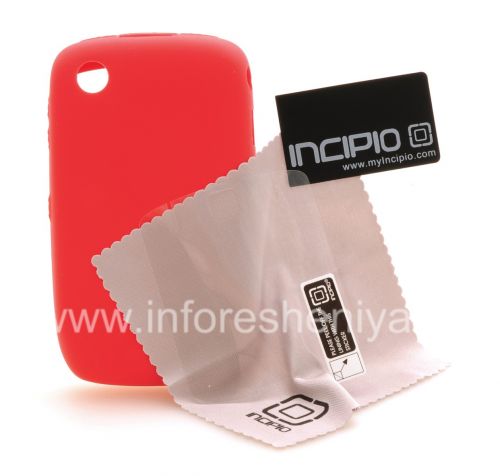 Photogallery for 品牌硅胶套Incipio DermaShot BlackBerry 8520 / 9300曲线, 红色（莫利纳红） product
