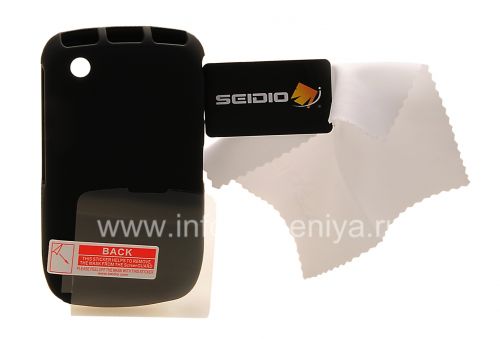 Photogallery for ブラックベリー8520/9300曲線のコーポレート・プラスチックカバー円（税込）SEIDIO Innocase表面, ブラック（黒） product