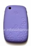 Photo 1 — Funda de silicona original para BlackBerry Curve 8520/9300, Lila patrón "Honeycomb" (lavanda en relieve)