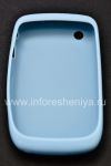 Photo 2 — Funda de silicona original para BlackBerry Curve 8520/9300, Azul-gris con un relieve "copos de nieve» (Frost en relieve)