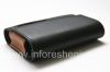 Photo 8 — Asli Leather Case Bag Kulit Folio untuk BlackBerry, Black / Brown (Black w / Brown Accent)