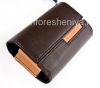 Photo 3 — Original-Leder Tasche Lederhülle für Blackberry, Schokolade / Brown (Chok w / Tan Accent)