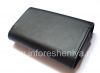 Photo 6 — Asli Leather Case Bag Kulit Folio untuk BlackBerry, Hitam / hitam (Black w / Black Accent)