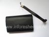 Photo 10 — Original-Leder Tasche Lederhülle für Blackberry, Schwarz / Schwarz (Black w / Black Accent)
