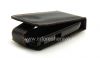 Photo 7 — Housse en cuir avec couvercle à ouverture verticale pour BlackBerry Curve 8900, Noir avec coutures brun
