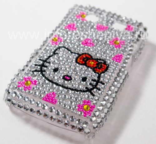 Photogallery for Plastik tas-cover dengan rhinestones untuk BlackBerry 8900 Curve, Serangkaian &quot;Hello Kitty&quot; product