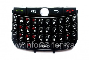El original Inglés teclado para BlackBerry Curve 8900, Negro