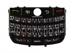 Keyboard Rusia BlackBerry 8900 Curve (ukiran), hitam