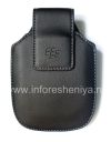 Photo 1 — Leather case with clip for BlackBerry 9000 Bold, The black