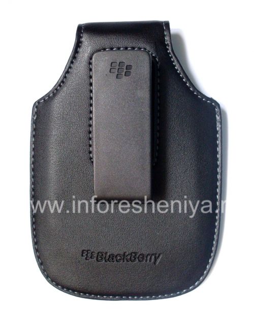 Photogallery for Etui en cuir avec clip pour BlackBerry 9000 Bold, Noir product