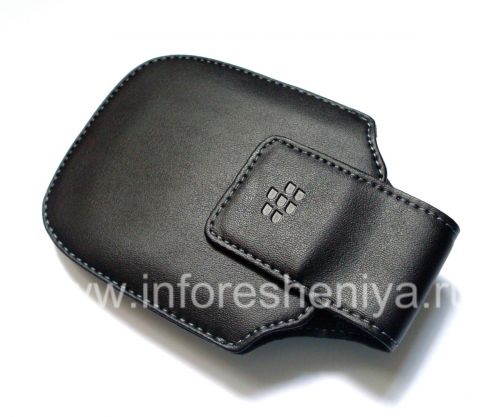 Photogallery for Etui en cuir avec clip pour BlackBerry 9000 Bold, Noir product