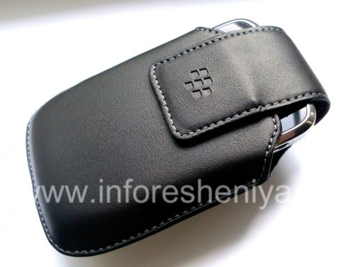 Photogallery for Etui en cuir avec clip pour BlackBerry 9000 Bold, Noir product
