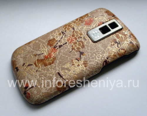 Photogallery for 独家后盖BlackBerry 9000 Bold, “花的一个分支”，米色/棕色 product