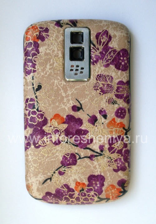 Photogallery for 独家后盖BlackBerry 9000 Bold, 米色/紫色“的分支花” product