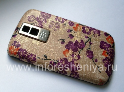Photogallery for 独家后盖BlackBerry 9000 Bold, 米色/紫色“的分支花” product