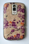 Photo 8 — cubierta trasera exclusiva BlackBerry 9000 Bold, "Flores en la rama" Beige / púrpura