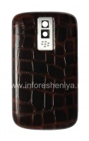 Exclusive back cover for BlackBerry 9000 Bold, "Crocodile" Brown