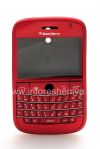 Photo 1 — Colour iKhabhinethi for BlackBerry 9000 Bold, Red Brushed, Cover "Skin"