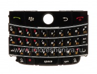 Keyboard Rusia BlackBerry 9000 Bold, hitam