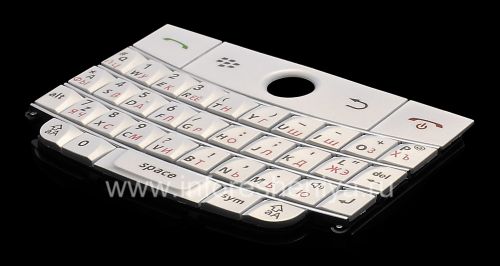 Photogallery for Pearl White clavier russe BlackBerry 9000 Bold, White (blanc perle) product