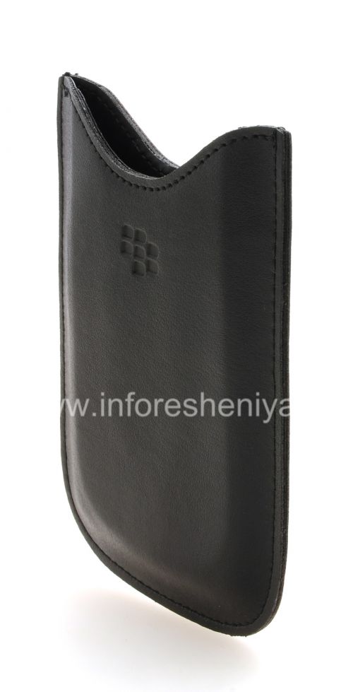 Photogallery for ब्लैकबेरी 9000 Bold के लिए मूल चमड़े के मामले जेब चमड़ा पॉकेट प्रकरण, काला (काला) product