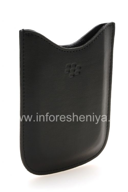Photogallery for ब्लैकबेरी 9000 Bold के लिए मूल चमड़े के मामले जेब चमड़ा पॉकेट प्रकरण, काला (काला) product