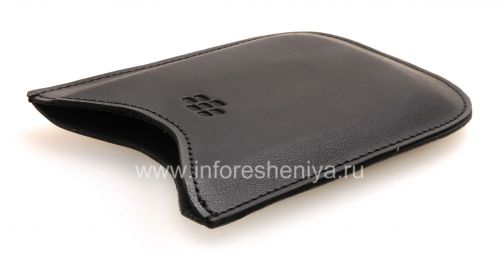 Photogallery for ब्लैकबेरी 9000 Bold के लिए मूल चमड़े के मामले जेब चमड़ा पॉकेट प्रकरण, काला (काला) product