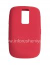 Photo 1 — Etui en silicone d'origine pour BlackBerry 9000 Bold, Rouge foncé (Dark Red)