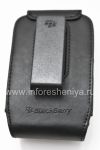 Photo 2 — মূল চামড়া কেস গ BlackBerry 9000 Bold জন্য আয়তক্ষেত্রাকার ক্লিপ লেদার সুইভেল খাপ, ব্ল্যাক (কালো)