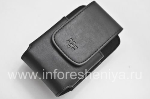 Photogallery for Housse en cuir d&#39;origine c pince En cuir rectangulaire Swivel Holster pour BlackBerry 9000 Bold, Noir (Black) product