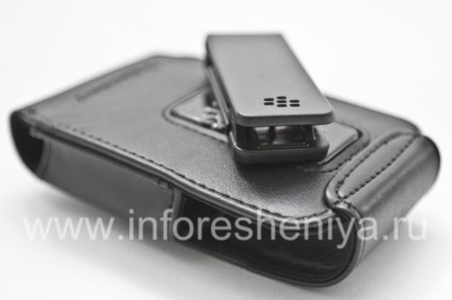 Photogallery for Housse en cuir d&#39;origine c pince En cuir rectangulaire Swivel Holster pour BlackBerry 9000 Bold, Noir (Black) product