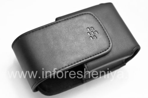Photogallery for Housse en cuir d&#39;origine c pince En cuir rectangulaire Swivel Holster pour BlackBerry 9000 Bold, Noir (Black) product